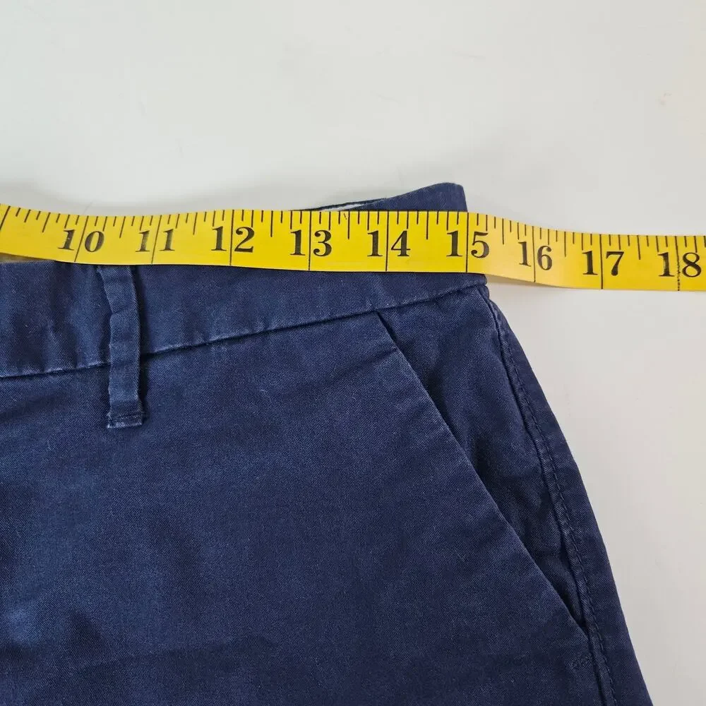 Old Navy Everyday Short Women 2 Navy Blue Stretch Cotton Casual Chino Minimalist
